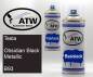 Preview: Tesla, Obsidian Black Metallic, B93: 400ml Sprühdose + 400ml Klarlack - Set, von ATW Autoteile West.